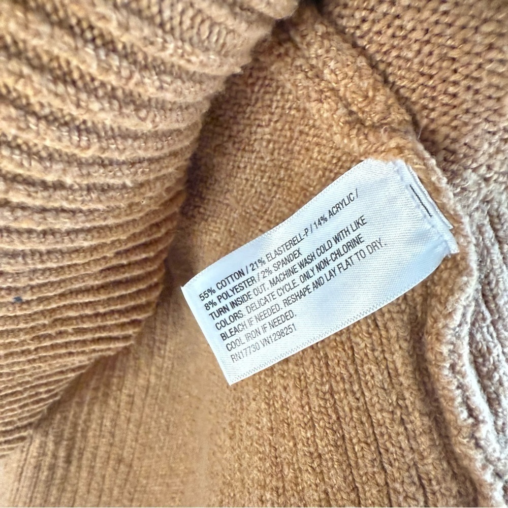A New Day Camel Mockneck Sweater Size Large - Picture 6 of 8